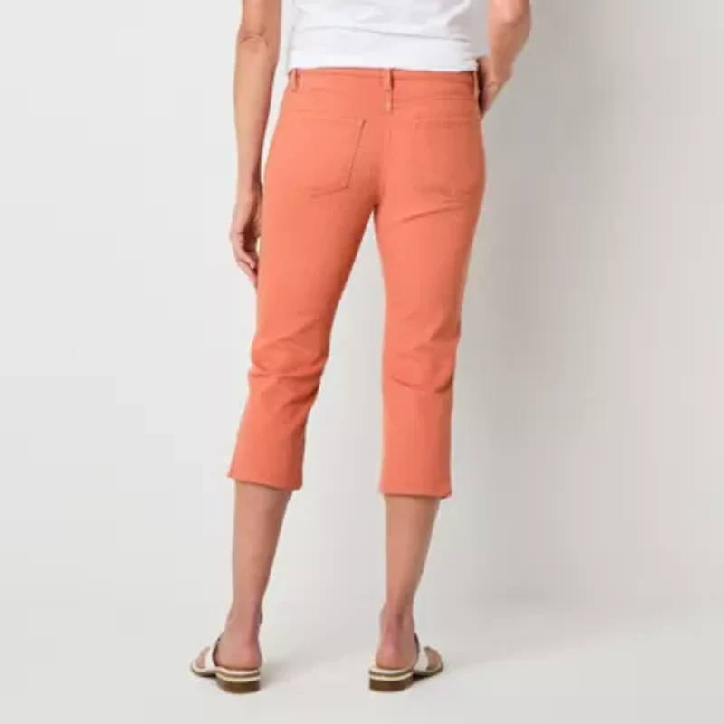 Liz Claiborne Sara Womens Slim Mid Rise Capri Pant