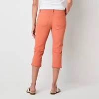 Liz Claiborne Sara Womens Slim Mid Rise Capri Pant