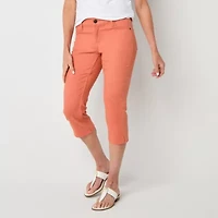 Liz Claiborne Sara Womens Slim Mid Rise Capri Pant