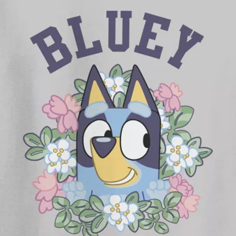 Bluey Boyfriend Tee Womens Juniors Crew Neck Short Sleeve Graphic T-Shirt