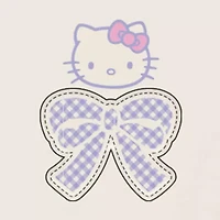 Hello Kitty Bows Tee Womens Juniors Crew Neck Short Sleeve Oversized Graphic T-Shirt