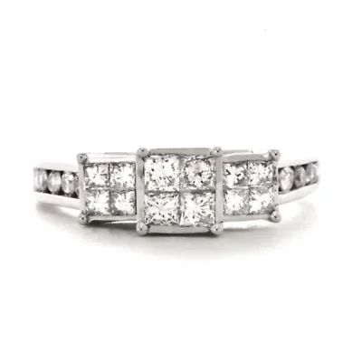1 CT. T.W. Diamond Ring 10K White Gold