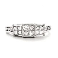 1 CT. T.W. Diamond Ring 10K White Gold