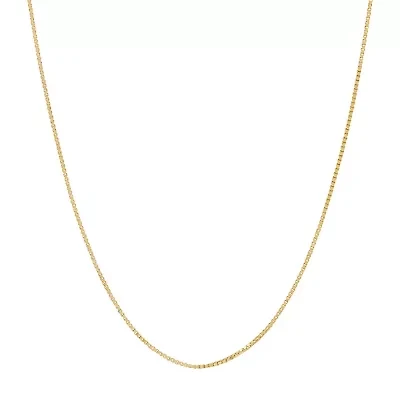 14K Gold .75mm Box Chain Necklace