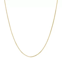 14K Gold .75mm Box Chain Necklace