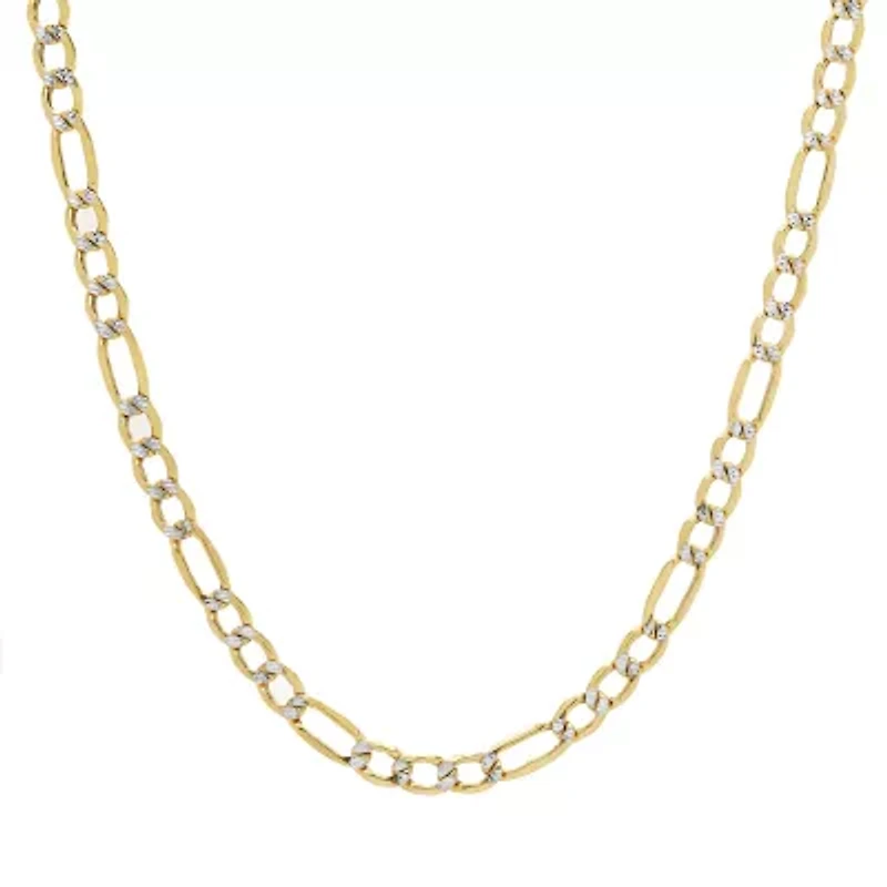 14K Gold 20 - 24 Inch Hollow Figaro Chain Necklace