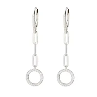 Paris 1901 By Charles Garnier Womens Cubic Zirconia Sterling Silver Drop Earrings