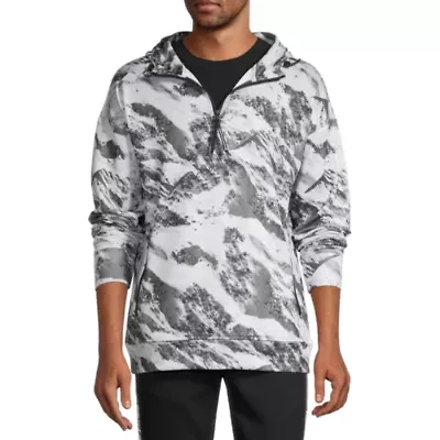 Sports Illustrated Mens Hooded Long Sleeve Quarter-Zip Pullover