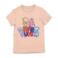 Little & Big Kid Girls Crew Neck Short Sleeve Regular Fit Naruto Graphic T-Shirt
