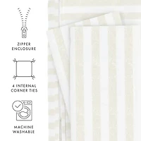 Casual Comfort Premium Ultra Soft Puffed Rugged Stripes Duvet Cover Set