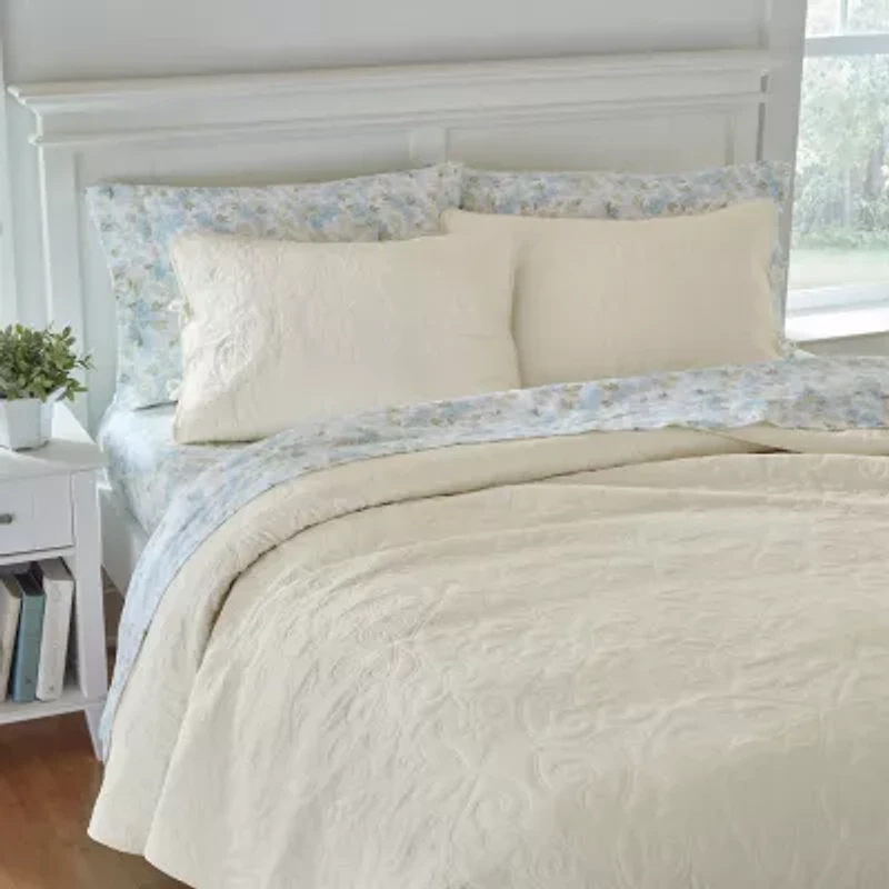 Laura Ashley Felicity Floral Reversible Quilt Set