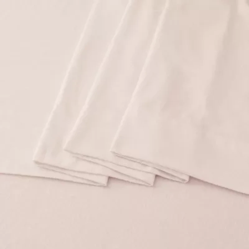 Linery Cotton Solid Flannel Wrinkle Resistant Sheet Set