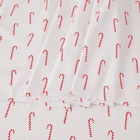 Linery Cotton Holiday Print Flannel Wrinkle Resistant Sheet Set