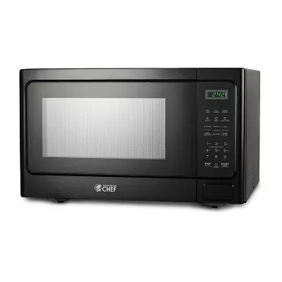 COMMERCIAL CHEF 1.3 Cu. Ft. Countertop Microwave with Digital Display Black Microwave & 10 Power Levels