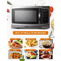 COMMERCIAL CHEF 1.3 Cu. Ft. Countertop Stainless Steel Microwave with Digital Display & 10 Power Levels