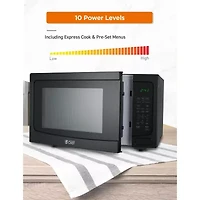 COMMERCIAL CHEF 1.6 Cu. Ft. Countertop Microwave with Touch Controls & Digital Display & 10 Power Levels