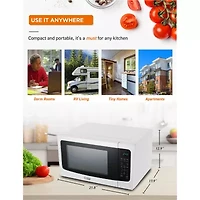 COMMERCIAL CHEF 1.6 Cu. Ft. Countertop Microwave with Touch Controls & Digital Display & 10 Power Levels