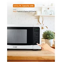 COMMERCIAL CHEF 1.6 Cu. Ft. Countertop Microwave with Touch Controls & Digital Display & 10 Power Levels