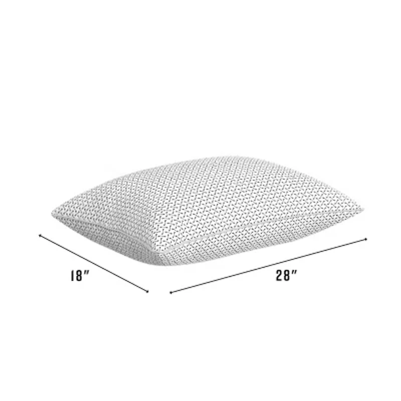 Bodipedic Home Memory Foam Cluster Pillow With Charcoal Cover