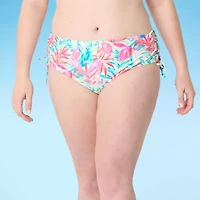 Decree Womens Leaf Juniors Plus High Waist Bikini Swimsuit Bottom