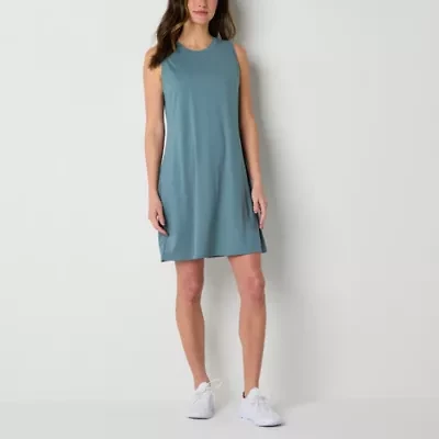 Free Country Womens Crew Neck Sleeveless Active Shift Dress