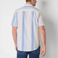 St. John's Bay Performance Oxford Mens Short Sleeve Classic Fit Button-Down Shirt