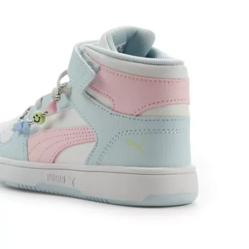 PUMA Rebound Layup Playful Little Kid Girls Basketball Shoes