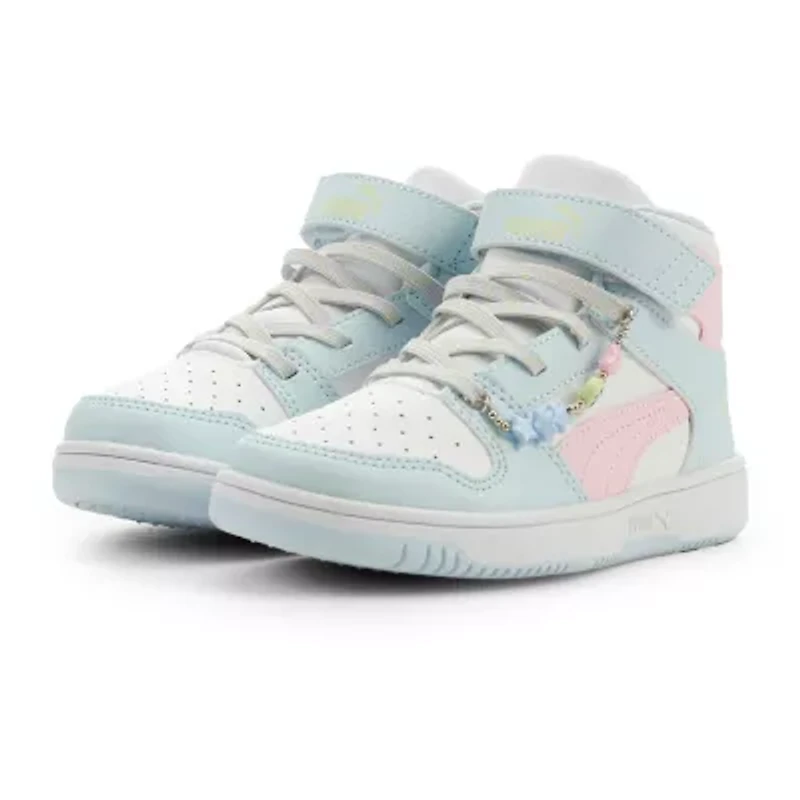 PUMA Rebound Layup Playful Little Kid Girls Basketball Shoes