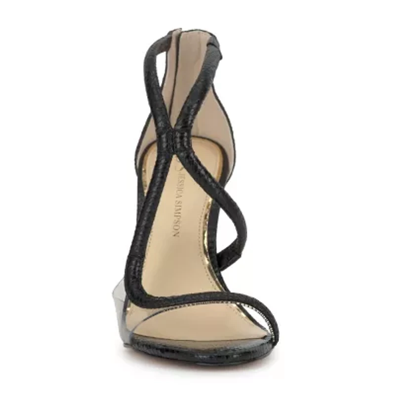 JS Jessica Simpson Womens Round Open Toe Stiletto Heel Pumps