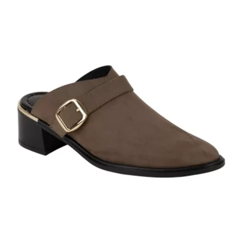 Italian Shoemakers Svana Womens Almond Closed Toe Mules