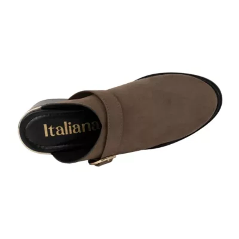 Italian Shoemakers Svana Womens Almond Closed Toe Mules