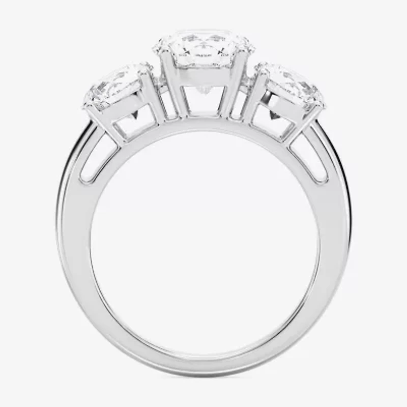 Love Lives Forever F / Si2 Womens CT. T.W. Lab Grown White Diamond 14K White Gold 3-Stone Engagement Ring