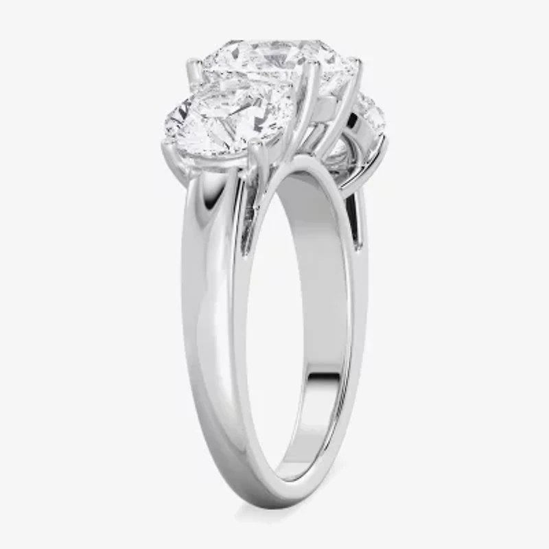 Love Lives Forever F / Si2 Womens 6 CT. T.W. Lab Grown White Diamond 14K Gold 3-Stone Engagement Ring