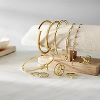 Gold Addiction Womens 10K Gold Bangle Bracelet