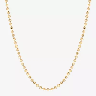 Limited Quantities! Womens 14K Gold 30 Inch Bead Chain Necklace