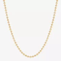 Limited Quantities! Womens 14K Gold 30 Inch Bead Chain Necklace