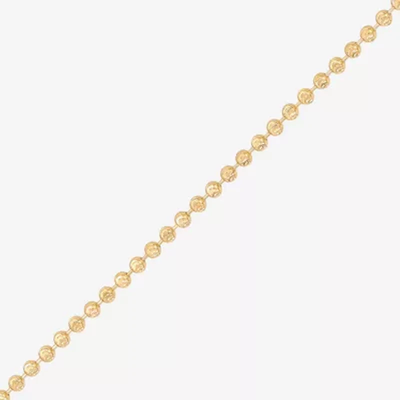 Limited Quantities! Womens 14K Gold 30 Inch Bead Chain Necklace