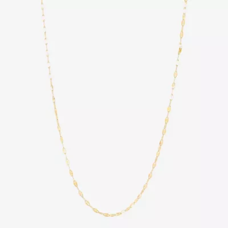 Limited Quantities! Womens 10K Gold 18 Inch Fashion Chain Necklace