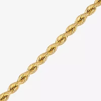 Limited Quantities! Womens 14K Gold 7.5 Inch Semisolid Rope Chain Bracelet