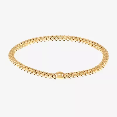 Limited Quantities! Womens 14K Gold 7.25 Inch Hollow Popcorn Chain Bracelet