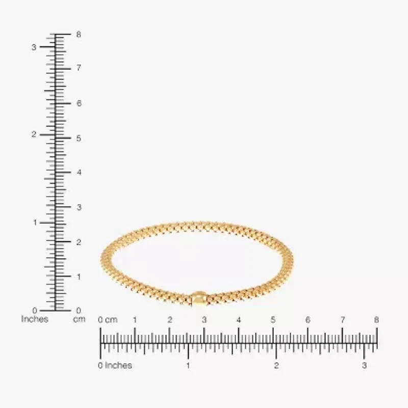 Limited Quantities! Womens 14K Gold 7.25 Inch Hollow Popcorn Chain Bracelet