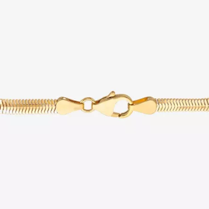 Limited Quantities! Womens 14K Gold 7 Inch Solid Snake Chain Bracelet