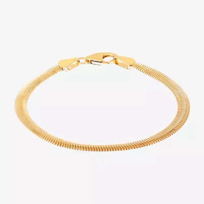Limited Quantities! Womens 14K Gold 7 Inch Solid Snake Chain Bracelet