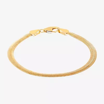 Limited Quantities! Womens 14K Gold 7 Inch Solid Snake Chain Bracelet