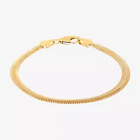 Limited Quantities! Womens 14K Gold 7 Inch Solid Snake Chain Bracelet