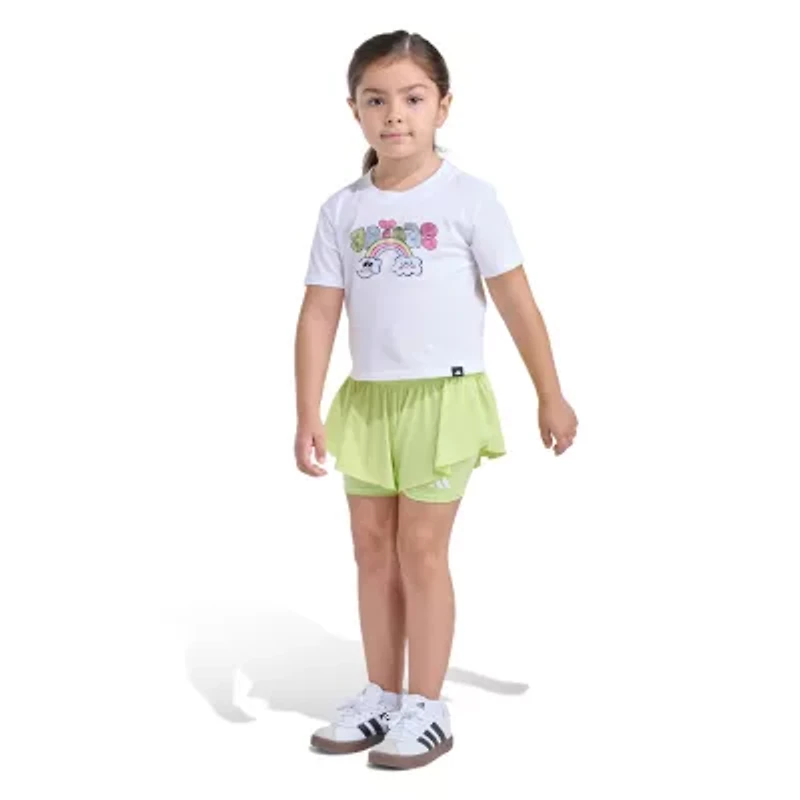 adidas Little Girls 2-pc. Short Set