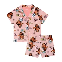 Disney Collection Toddler Girls Moana 2-pc. Pajama Sets
