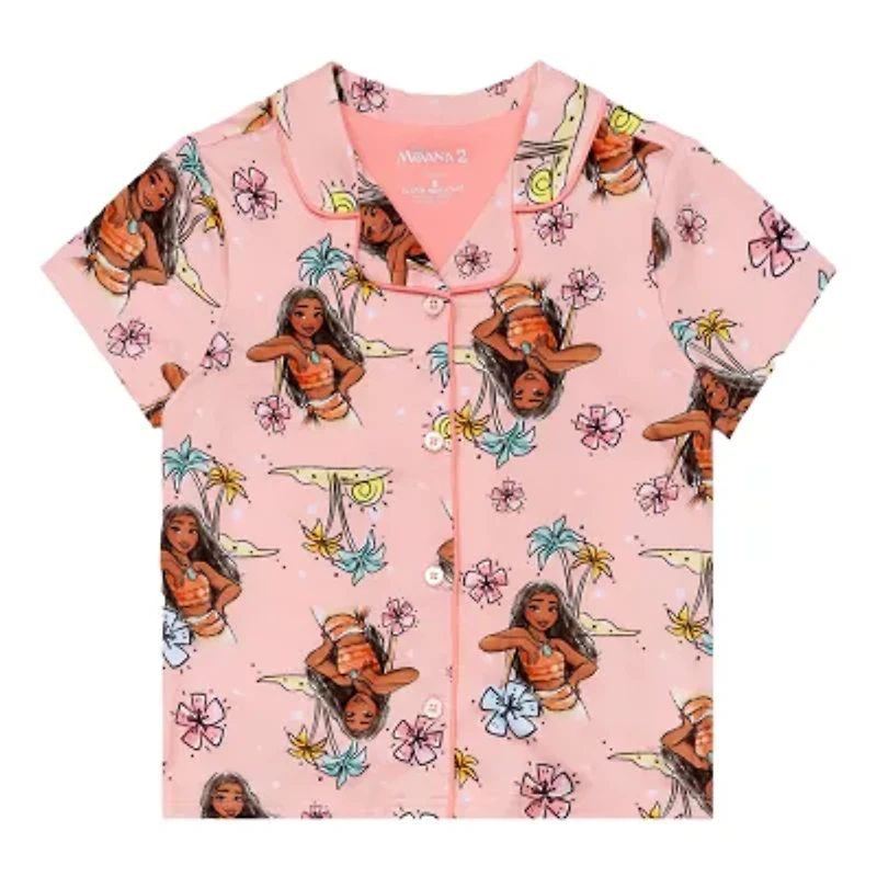 Disney Collection Girls Moana 2-pc. Big Kids Pajama Sets