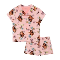 Disney Collection Girls Moana 2-pc. Big Kids Pajama Sets