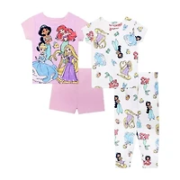 Disney Collection Toddler Girls Princess 4-pc. Pajama Sets
